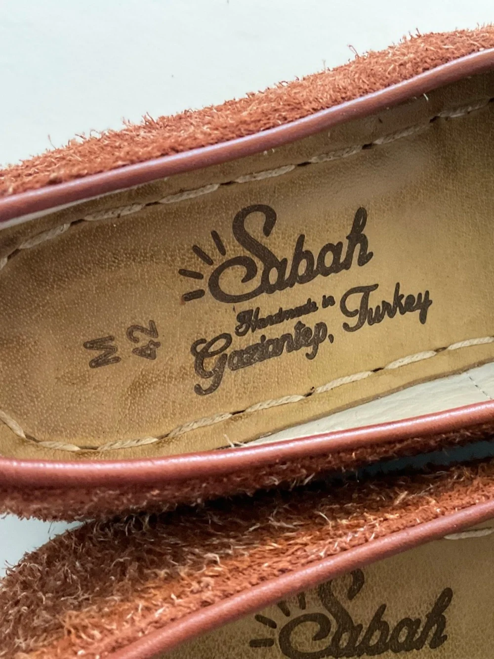 SABAH Tabac Rough Out Men’s Shoes Handmade in Turkey Size EU 42